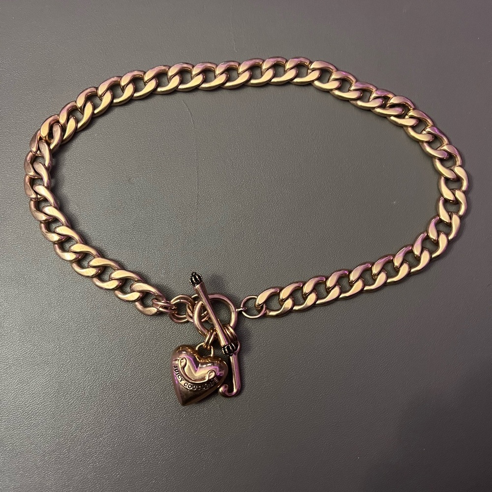 Rose Gold Juicy Couture chain choker